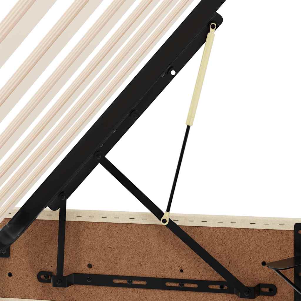 Krevet s prostorom za pohranu s LED-om Krema 140 x 190 cm