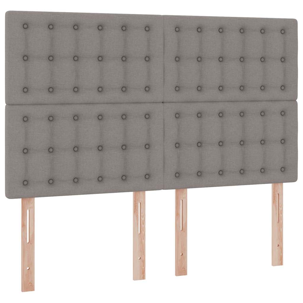 Krevet s prostorom za pohranu s LED-om Sivo-smeđa 140 x 200 cm
