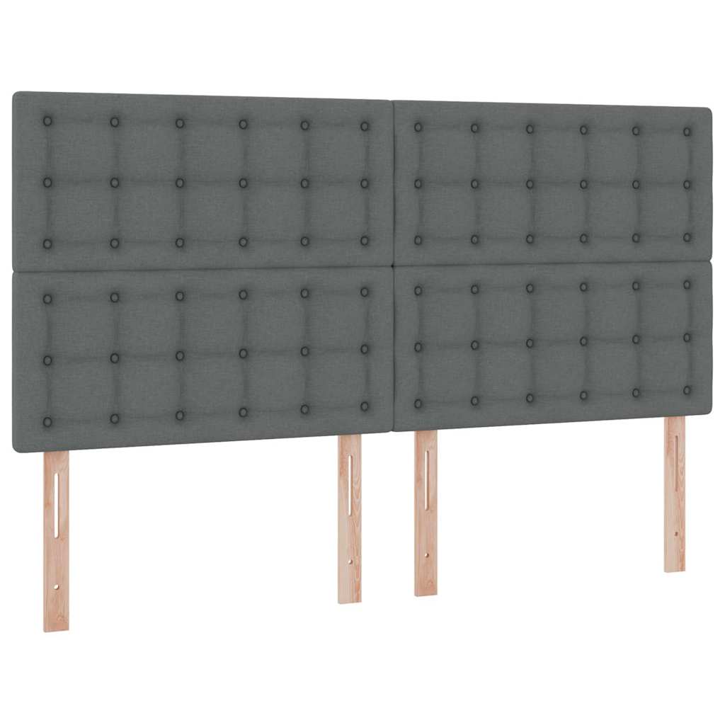 Krevet s prostorom za pohranu s LED-om Tamno siva 160 x 200 cm