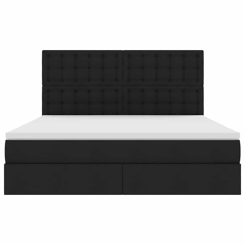 Krevet s prostorom za pohranu s LED-om Crna 160 x 200 cm