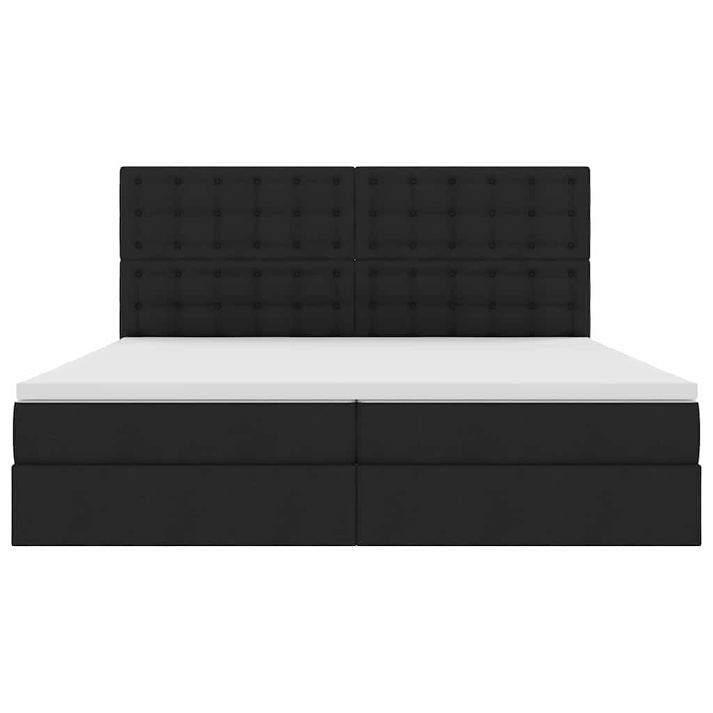 Krevet s prostorom za pohranu s LED-om Crna 200 x 200 cm