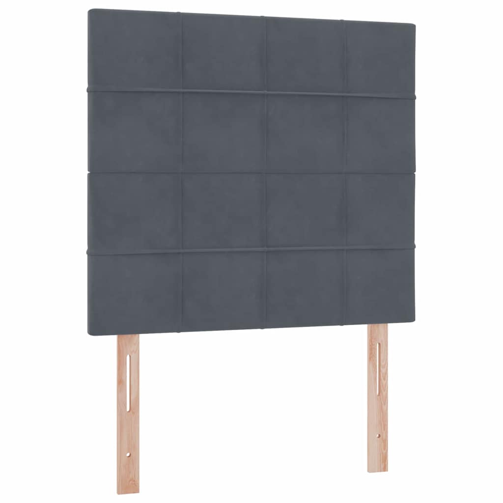 Krevet s prostorom za pohranu s LED-om Tamno siva 90 x 200 cm