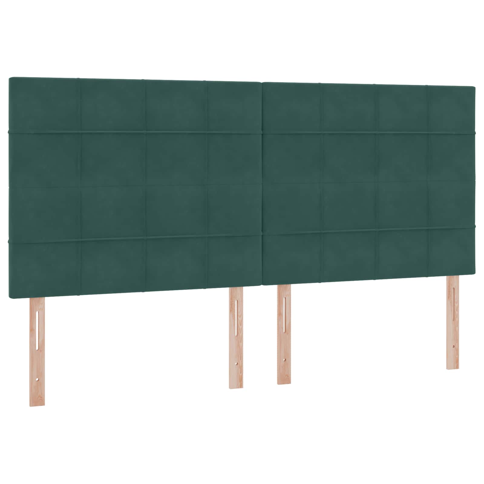 Krevet s prostorom za pohranu s LED-om Tamnozelena 200 x 200 cm