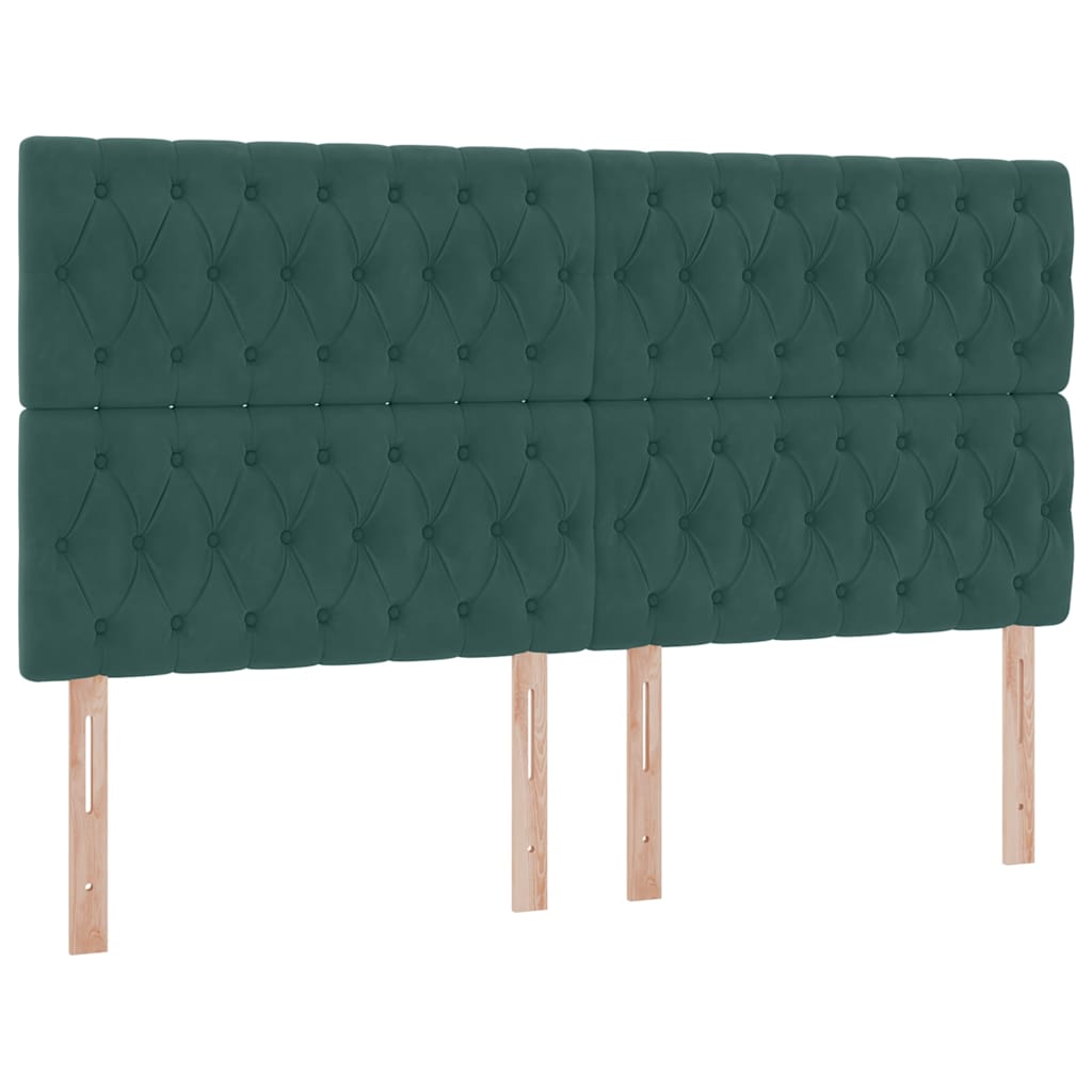 Krevet s prostorom za pohranu s LED-om Tamnozelena 180 x 200 cm