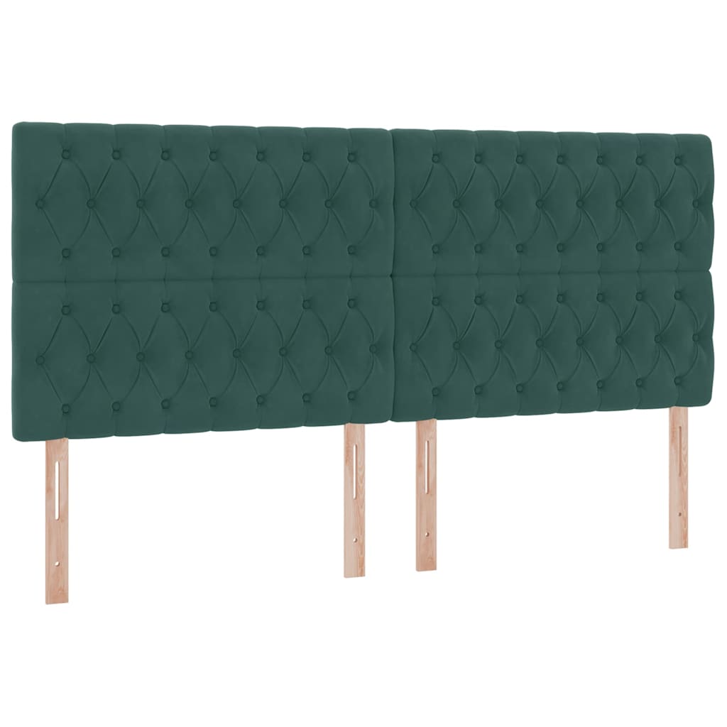 Krevet s prostorom za pohranu s LED-om Tamnozelena 200 x 200 cm