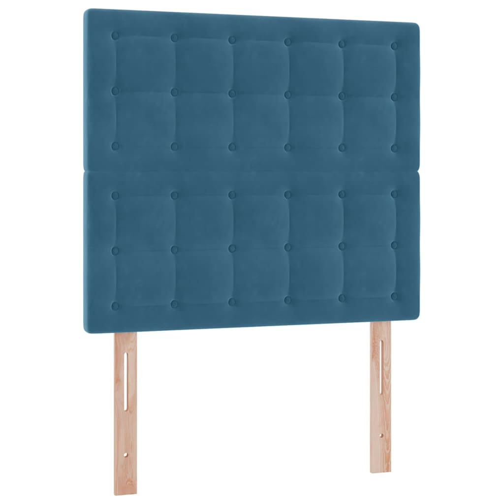Krevet s prostorom za pohranu s LED-om Tamno plava 90 x 190 cm