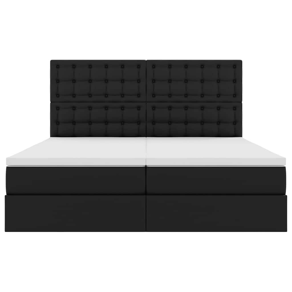 Krevet s prostorom za pohranu s LED-om Crna 200 x 200 cm