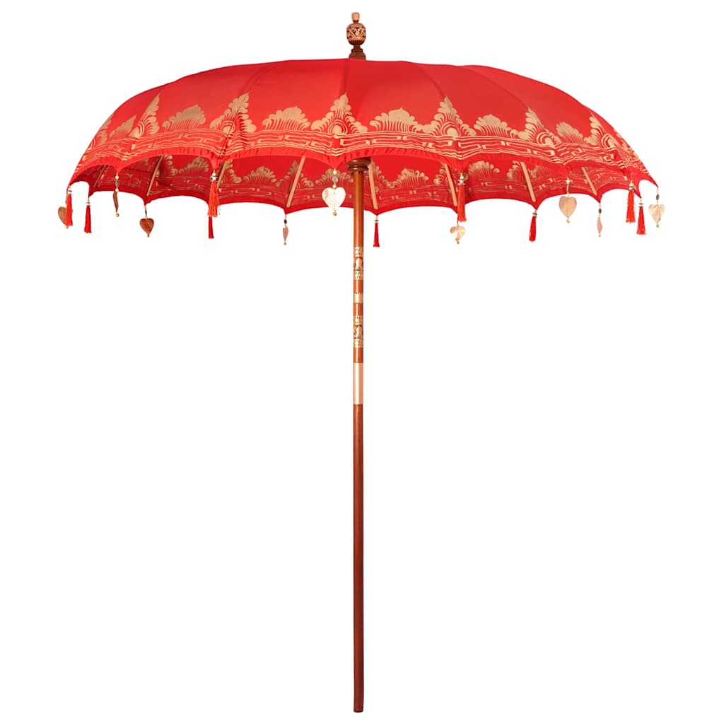 Balinežanski suncobran s bazom Crvena 215 x 215 x 260 cm