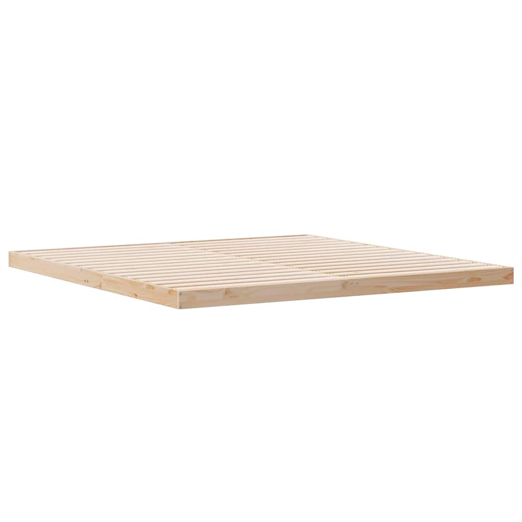 Krevet s daskama Prirodna 213,5 x 184 x 9 cm Čvrsto borovo drvo