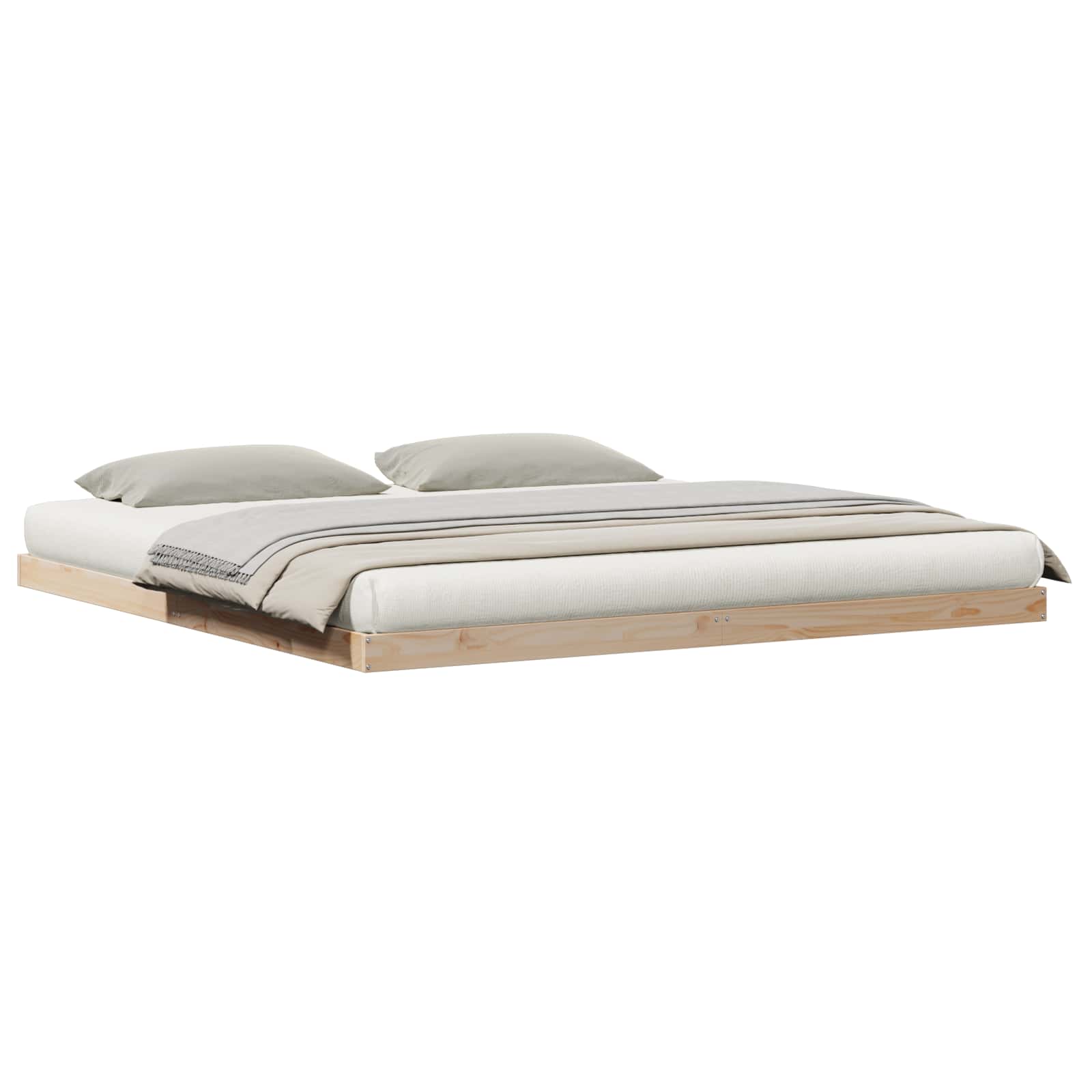 Krevet s daskama Prirodna 213,5 x 204 x 9 cm Čvrsto borovo drvo