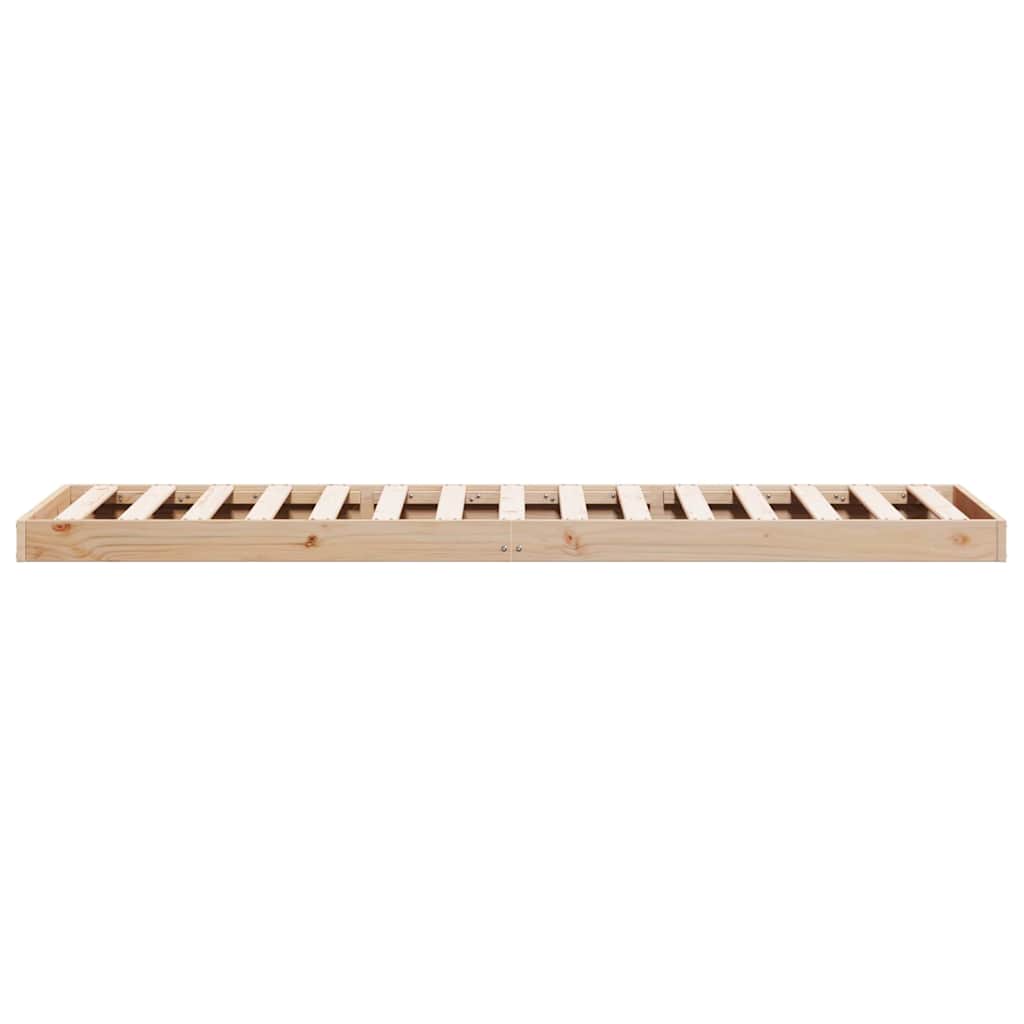 Krevet s daskama Prirodna 80 x 220 cm Čvrsto borovo drvo