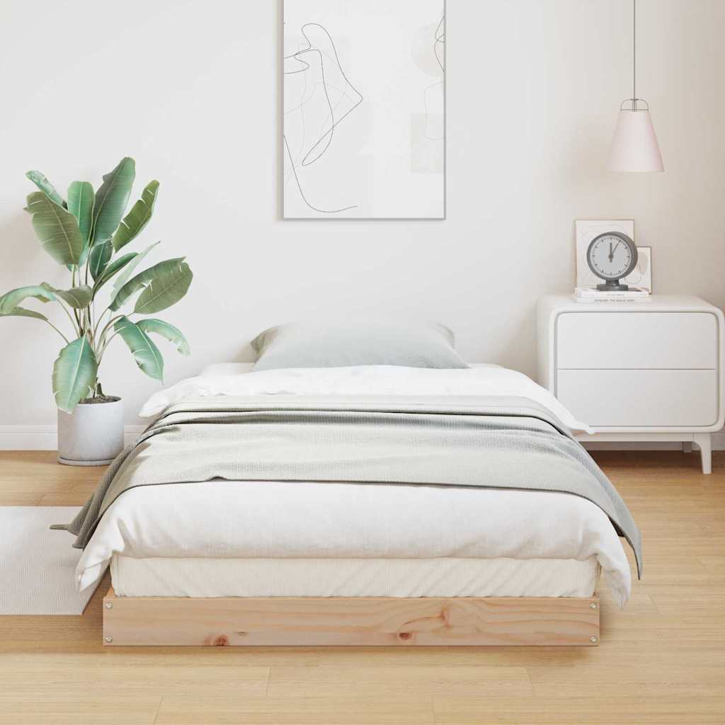 Krevet s daskama Prirodna 100 x 220 cm Čvrsto borovo drvo