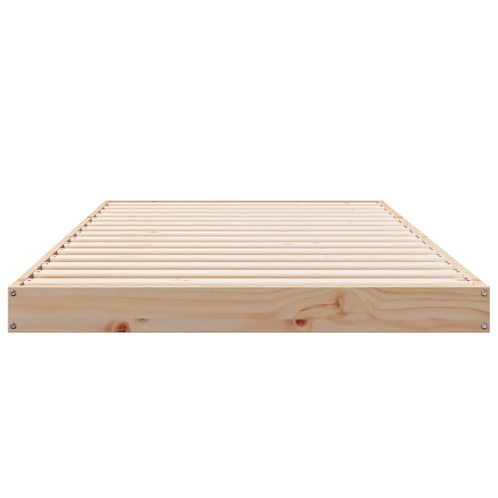 Krevet s daskama Prirodna 100 x 220 cm Čvrsto borovo drvo