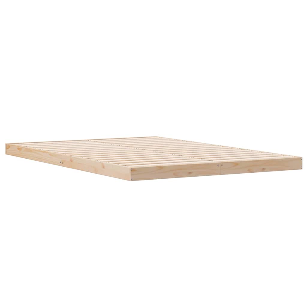 Krevet s daskama Prirodna 140 x 220 cm Čvrsto borovo drvo
