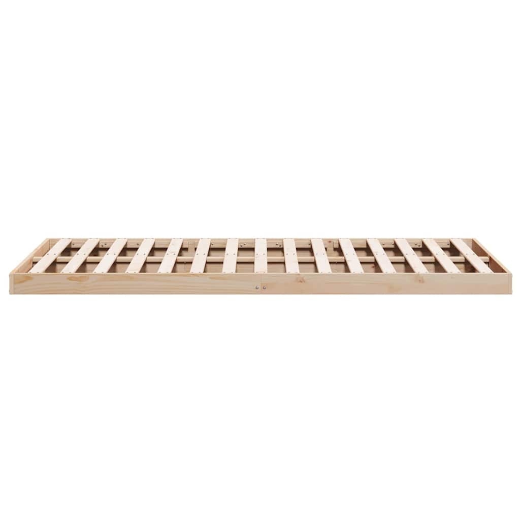 Krevet s daskama Prirodna 140 x 220 cm Čvrsto borovo drvo
