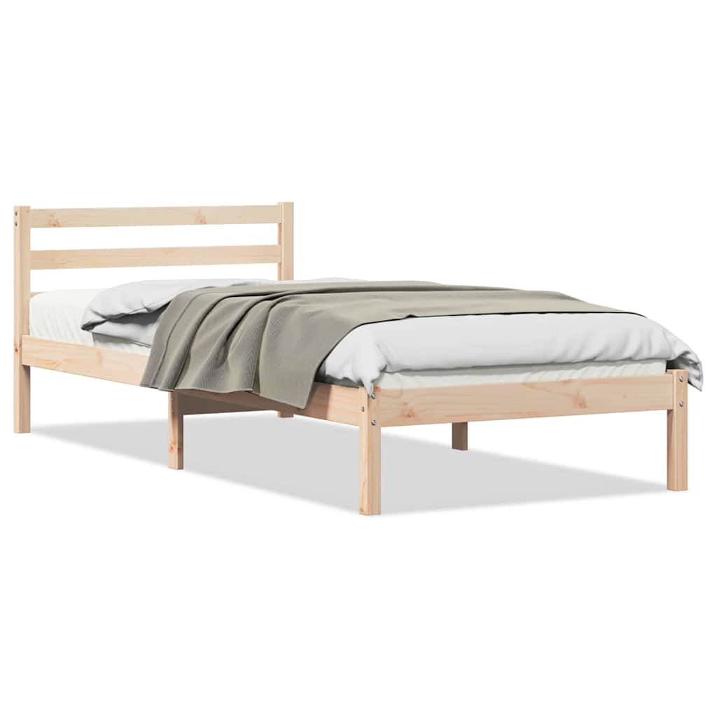 Krevetna konstrukcija s uzglavljem Smeđa 215,5 x 85,5 x 69,5 cm