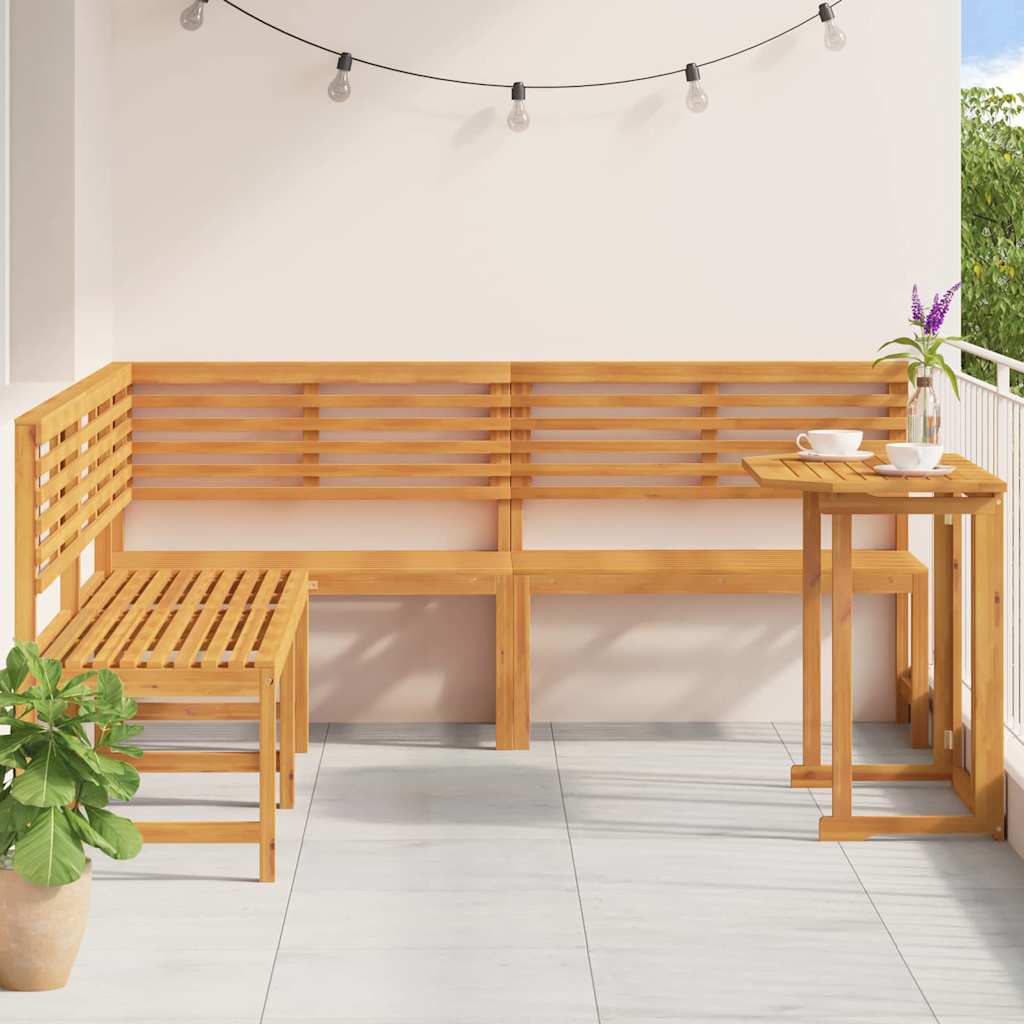 Set vrtne klupe 4 pcs Smeđa Čvrsto drvo akacije
