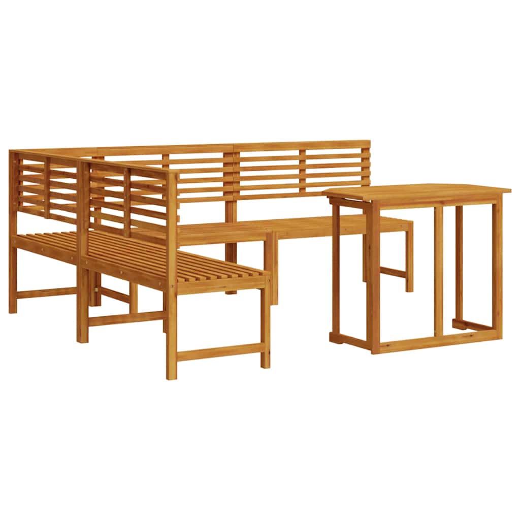 Set vrtne klupe 4 pcs Smeđa Čvrsto drvo akacije
