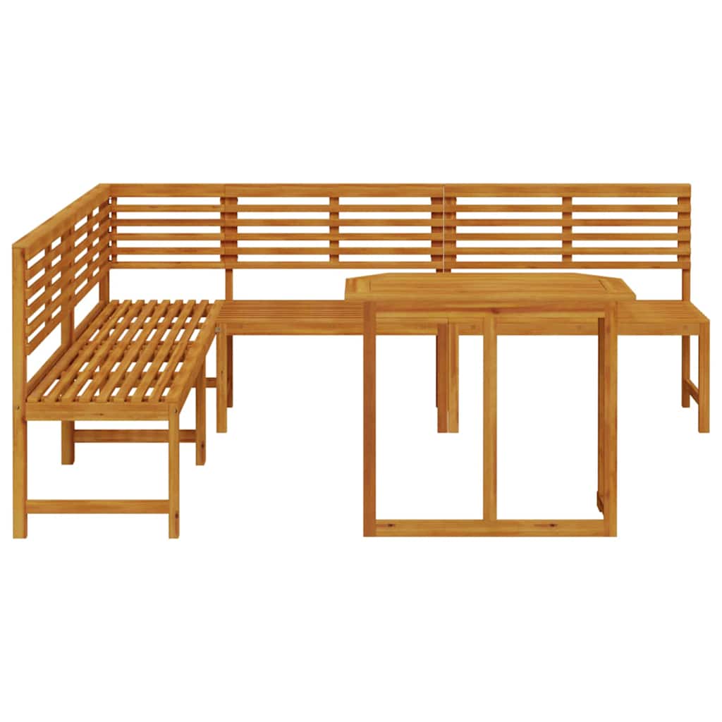 Set vrtne klupe 4 pcs Smeđa Čvrsto drvo akacije