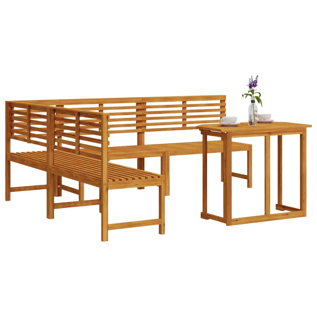 Set vrtne klupe 4 pcs Smeđa Čvrsto drvo akacije