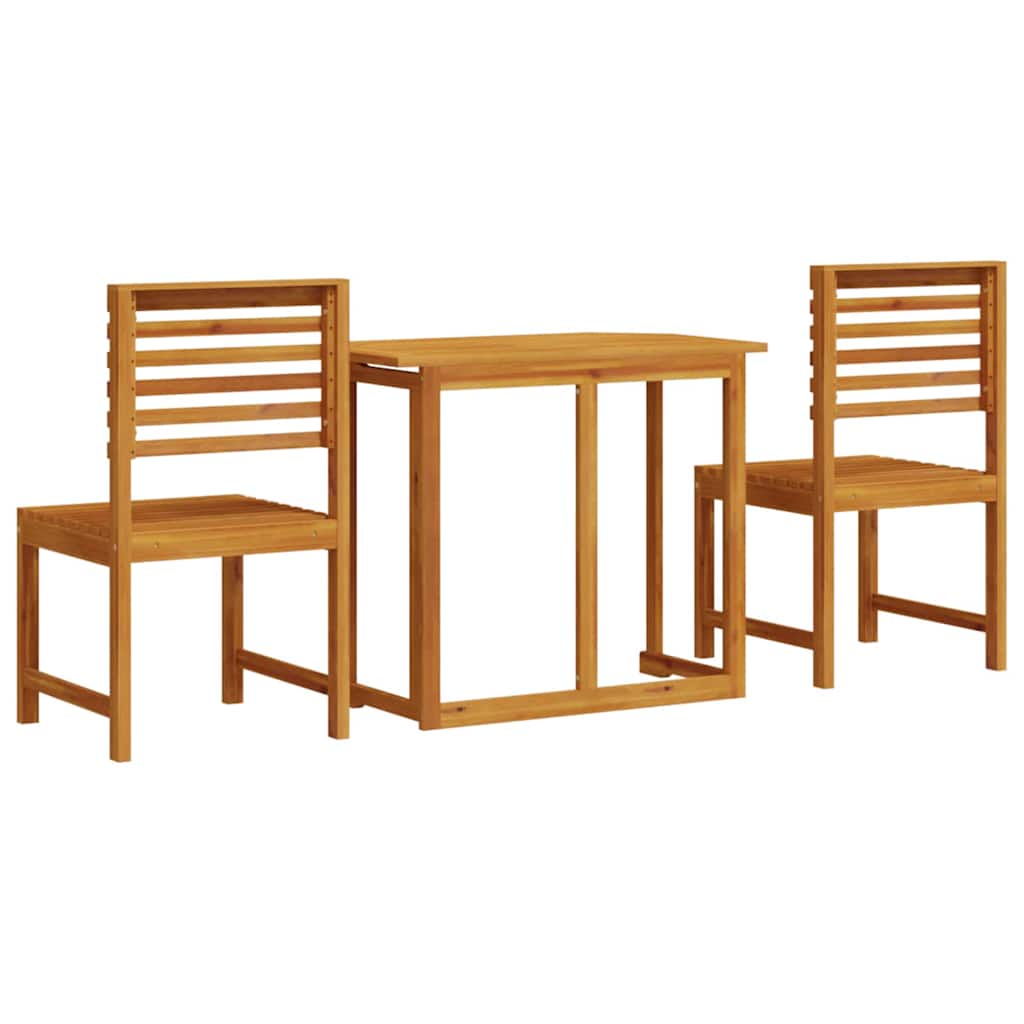 Bistro set za vrt 3 pcs Smeđa Čvrsto drvo akacije
