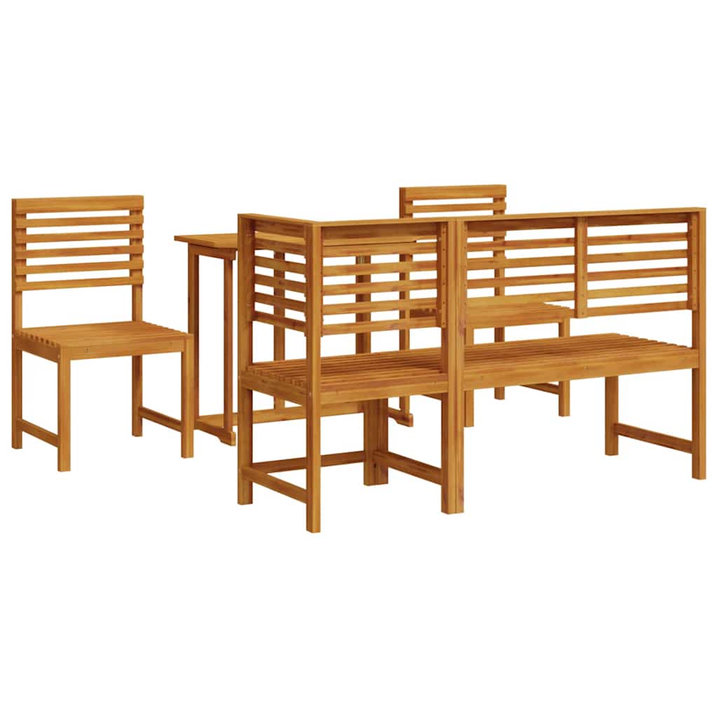 Bistro set za vrt 5 pcs Smeđa Čvrsto drvo akacije