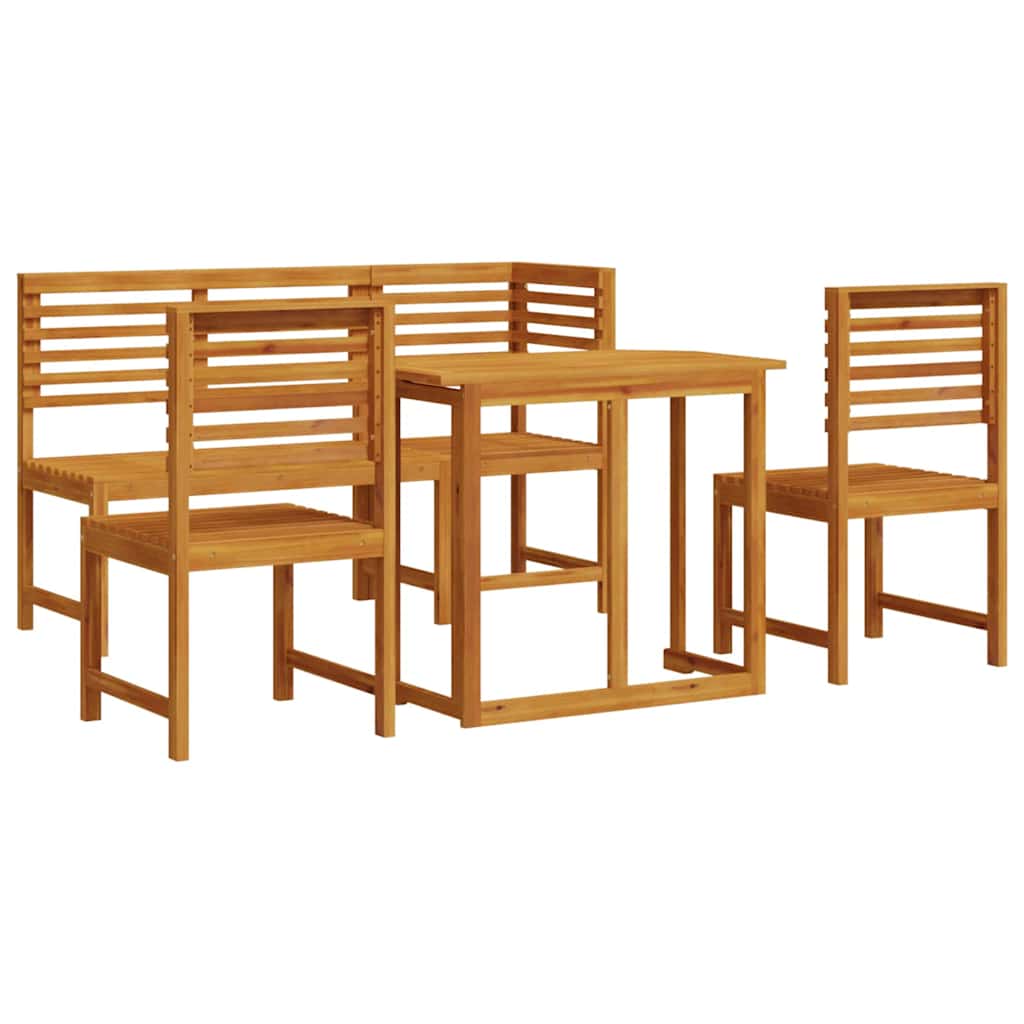 Bistro set za vrt 5 pcs Smeđa Čvrsto drvo akacije