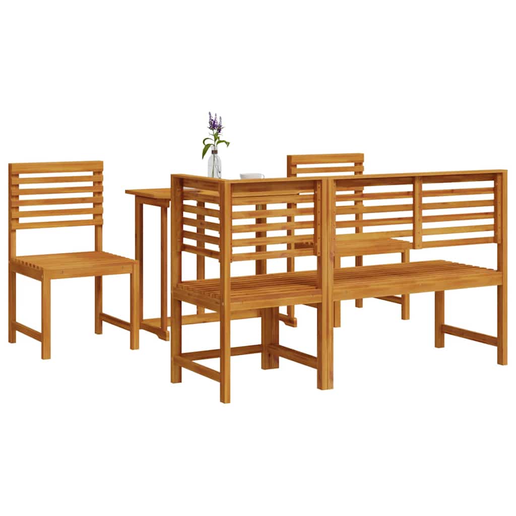 Bistro set za vrt 5 pcs Smeđa Čvrsto drvo akacije