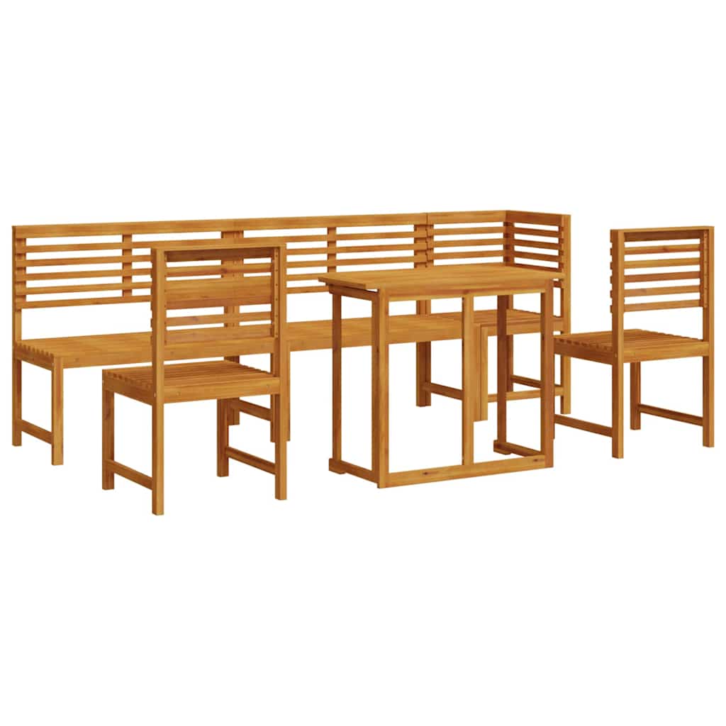 Bistro set za vrt 6 pcs Smeđa Čvrsto drvo akacije