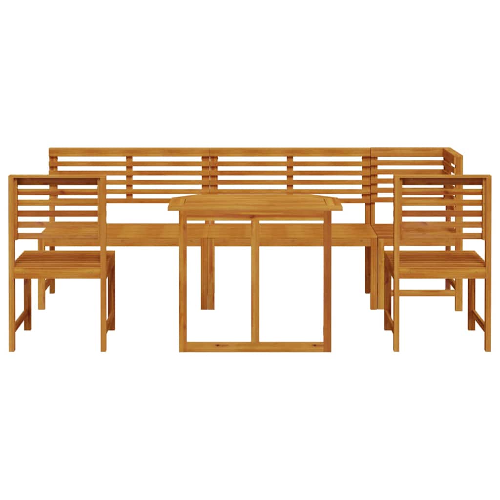 Bistro set za vrt 6 pcs Smeđa Čvrsto drvo akacije