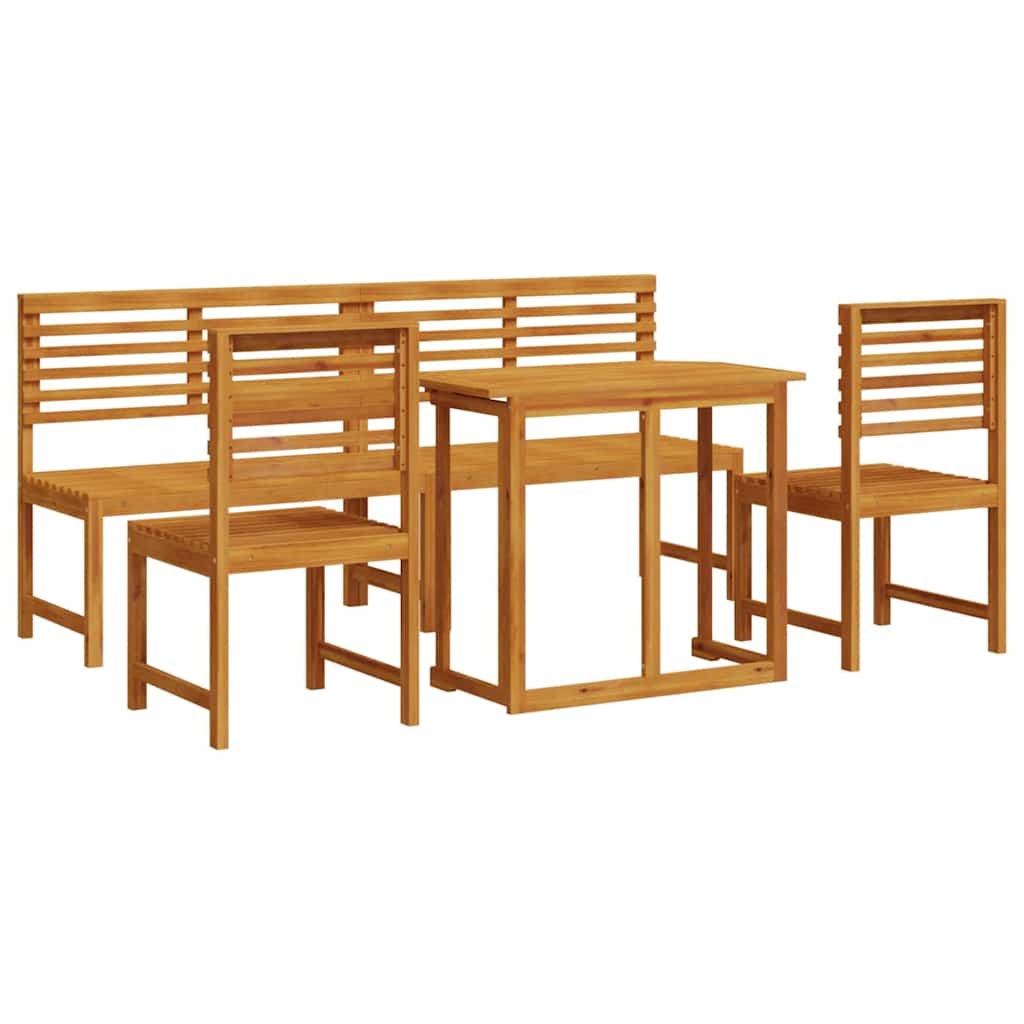 Bistro set za vrt 5 pcs Smeđa Čvrsto drvo akacije