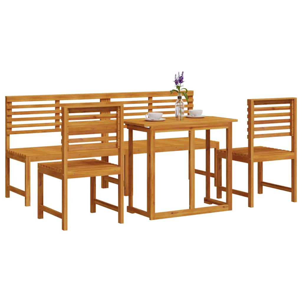Bistro set za vrt 5 pcs Smeđa Čvrsto drvo akacije