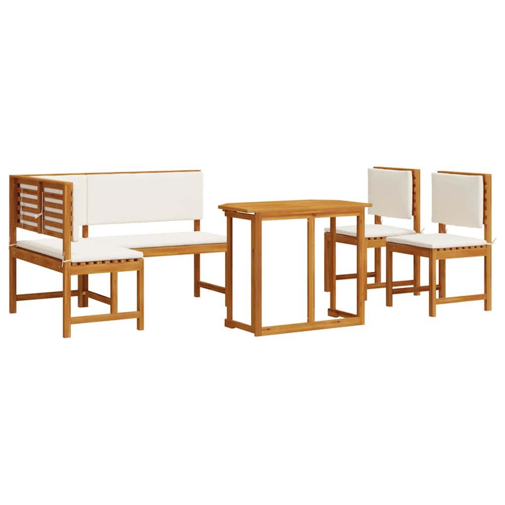 Set vrtne klupe 4 pcs Smeđa Čvrsto drvo akacije