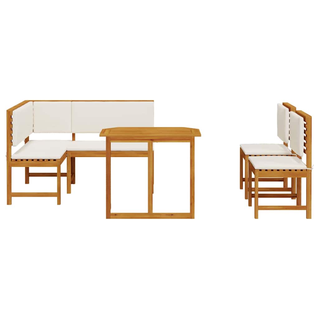 Set vrtne klupe 4 pcs Smeđa Čvrsto drvo akacije