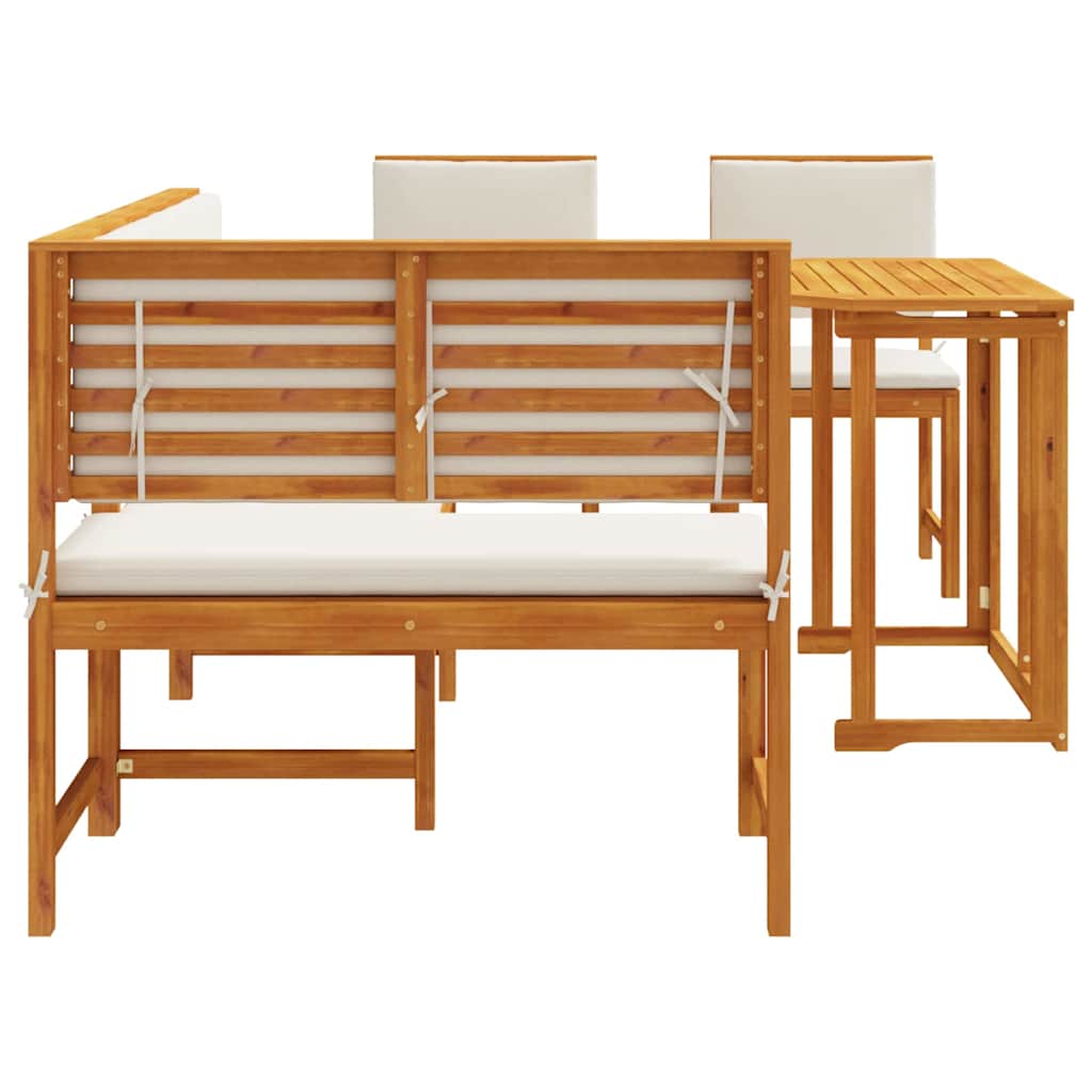 Set vrtne klupe 4 pcs Smeđa Čvrsto drvo akacije