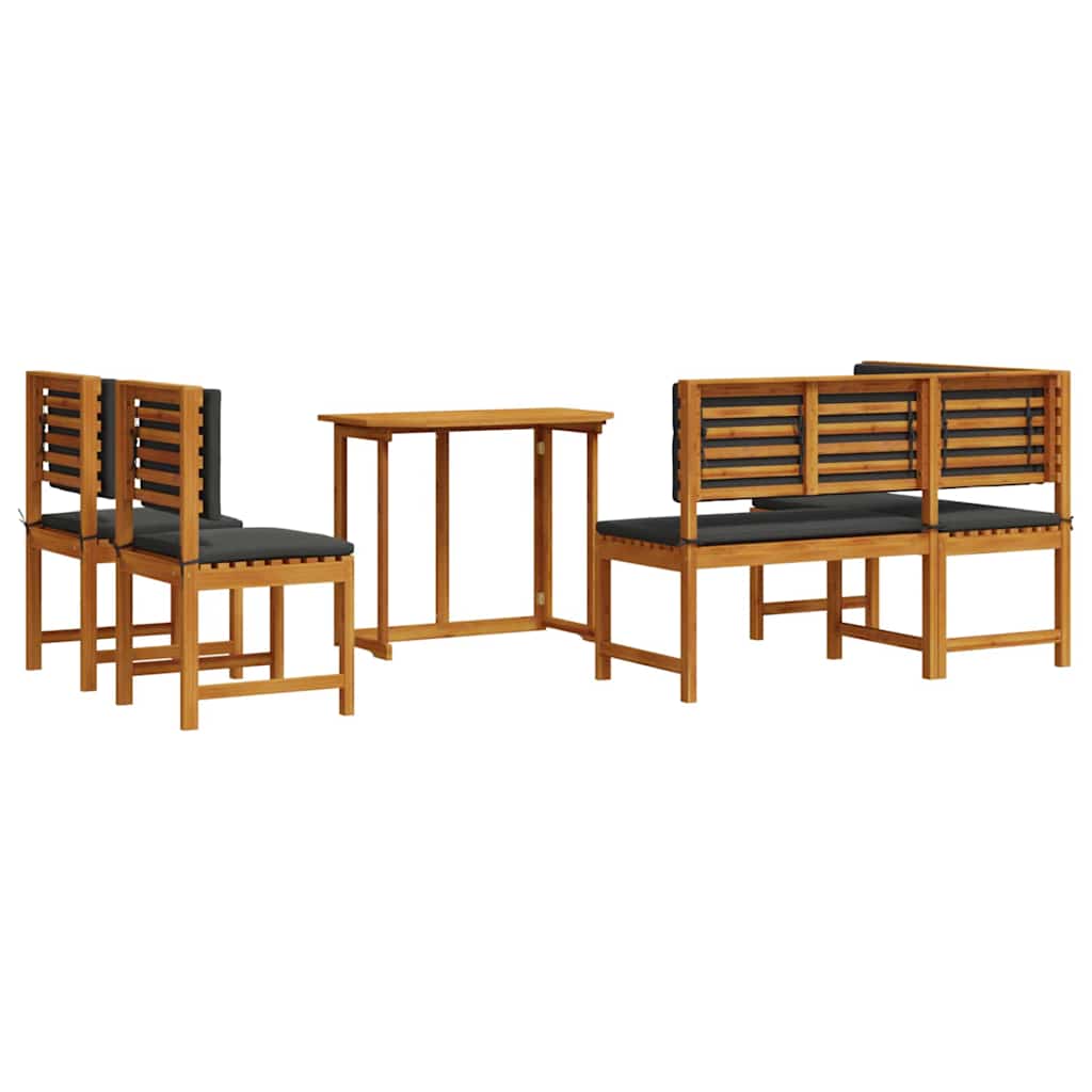 Set vrtne klupe 4 pcs Smeđa Čvrsto drvo akacije