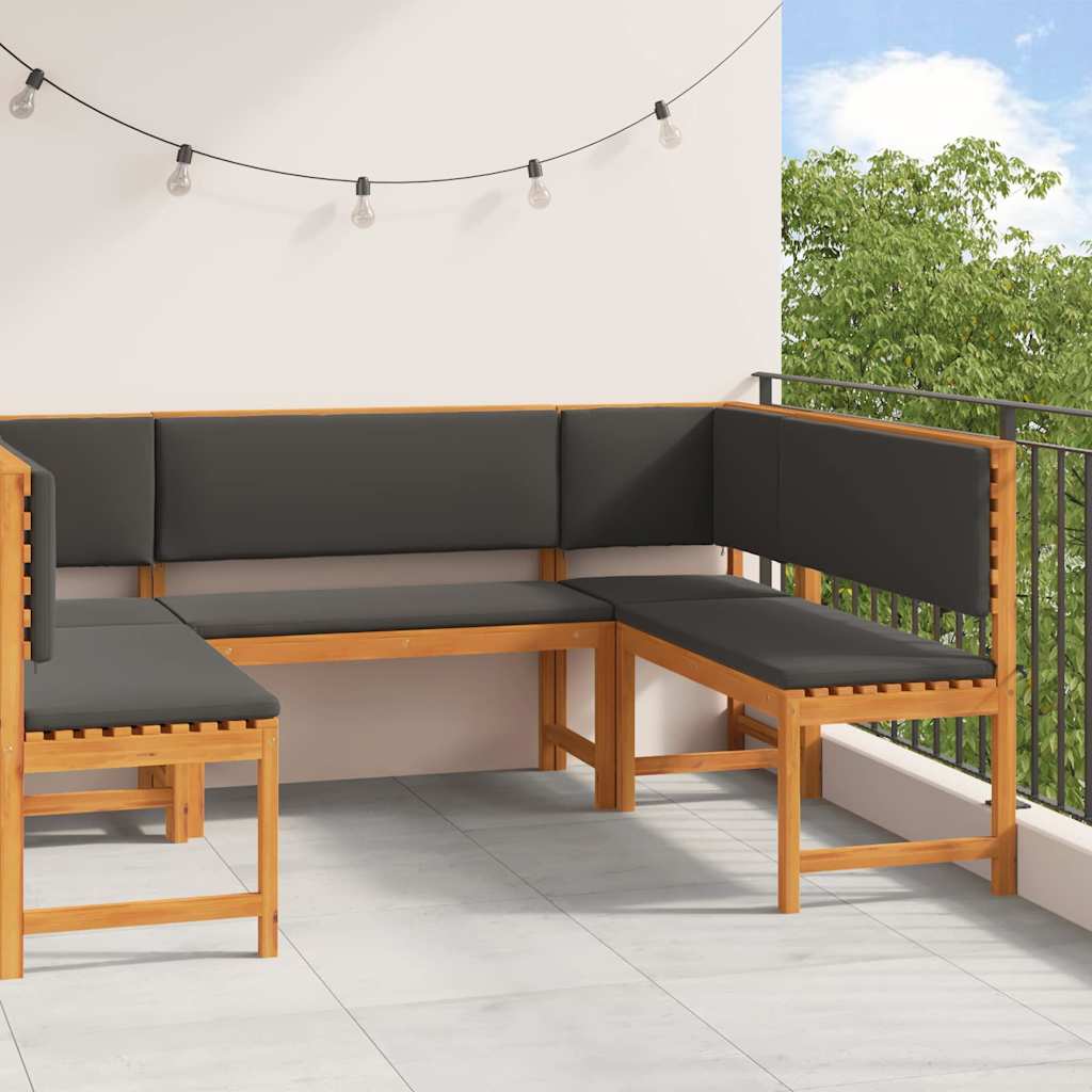 Set vrtne klupe 5 pcs Smeđa Čvrsto drvo akacije