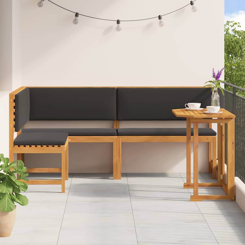 Set vrtne klupe 3 pcs Smeđa Čvrsto drvo akacije