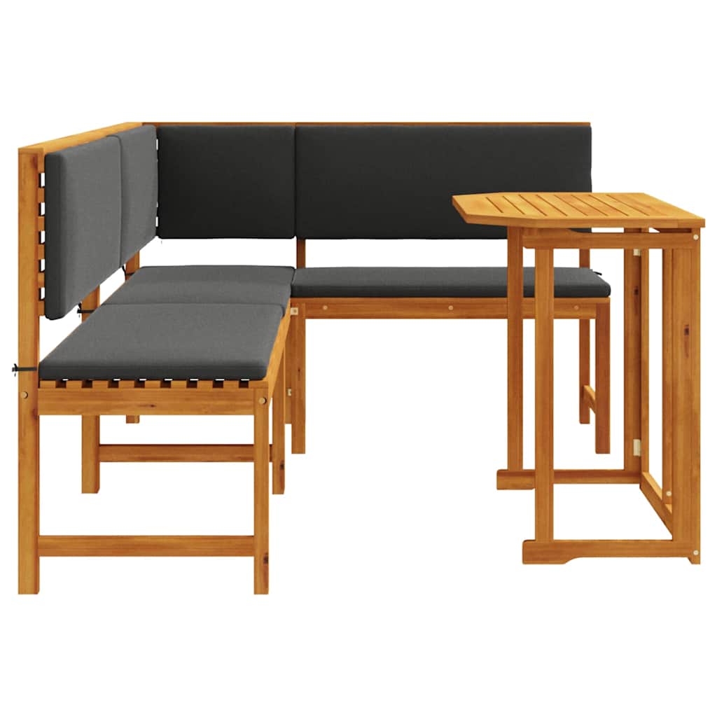 Set vrtne klupe 3 pcs Smeđa Čvrsto drvo akacije