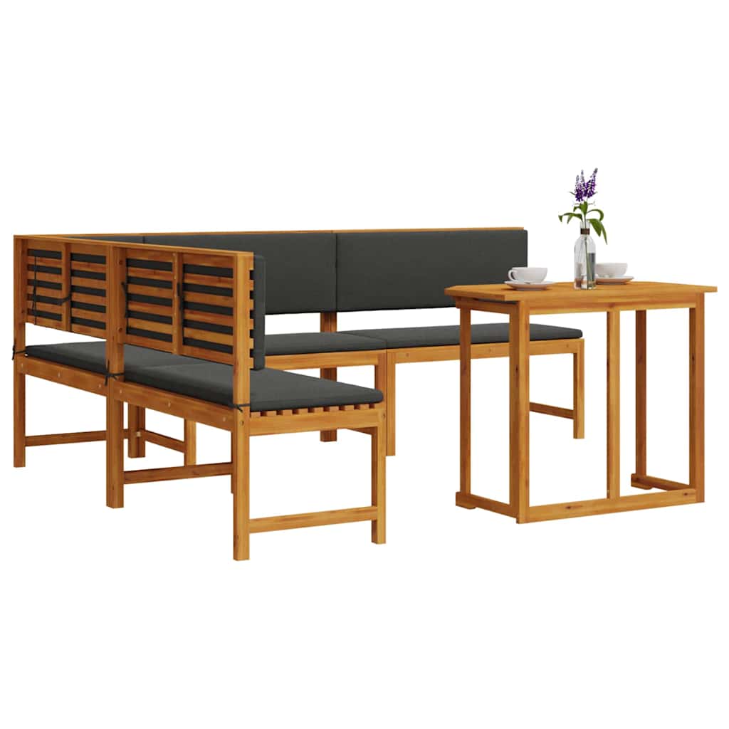 Set vrtne klupe 4 pcs Smeđa Čvrsto drvo akacije