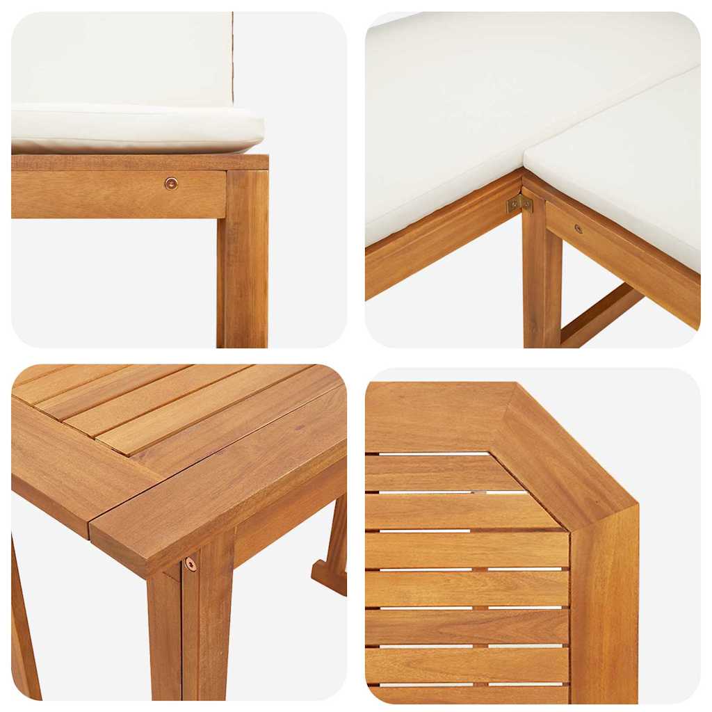 Bistro set za vrt 3 pcs Smeđa Čvrsto drvo akacije