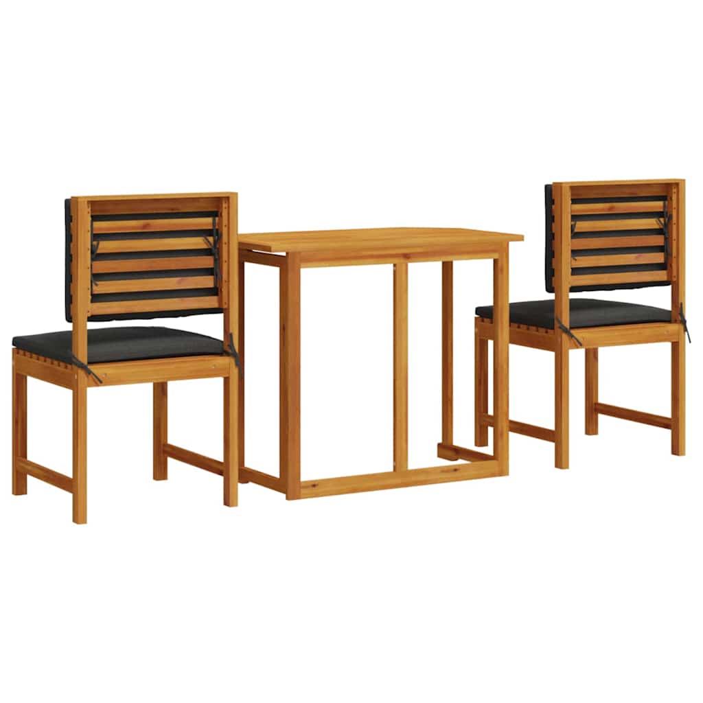 Bistro set za vrt 3 pcs Smeđa Čvrsto drvo akacije
