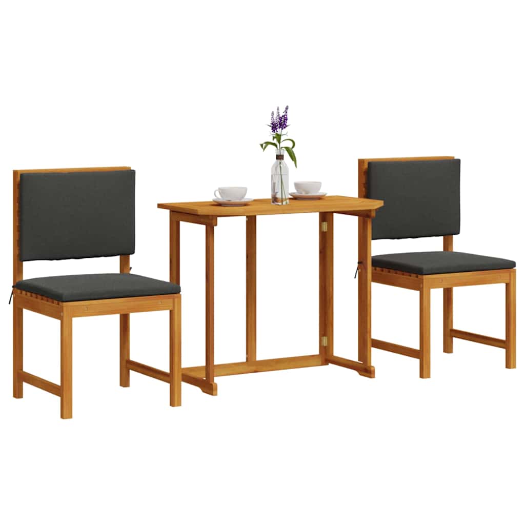Bistro set za vrt 3 pcs Smeđa Čvrsto drvo akacije