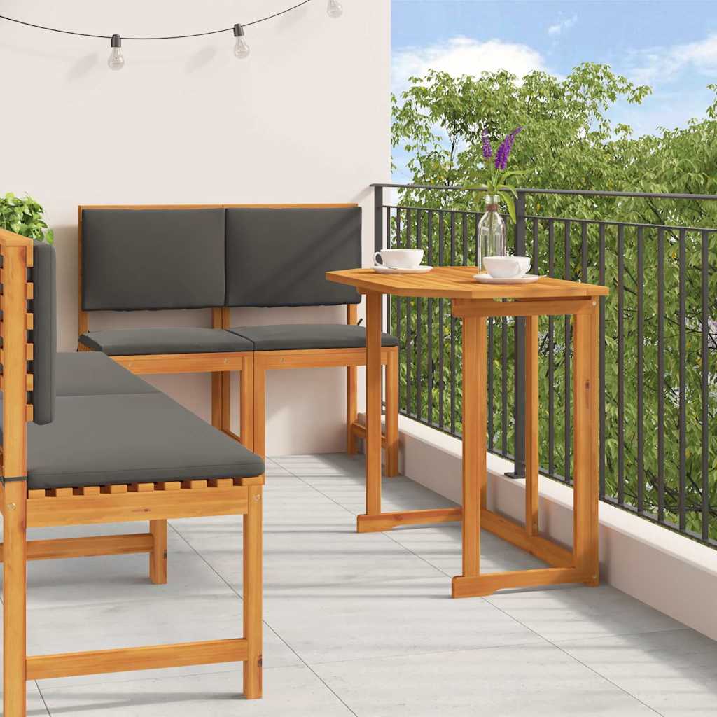 Bistro set za vrt 5 pcs Smeđa Čvrsto drvo akacije