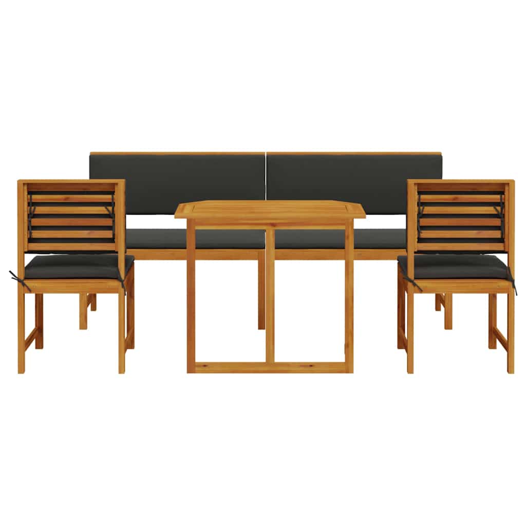 Bistro set za vrt 5 pcs Smeđa Čvrsto drvo akacije
