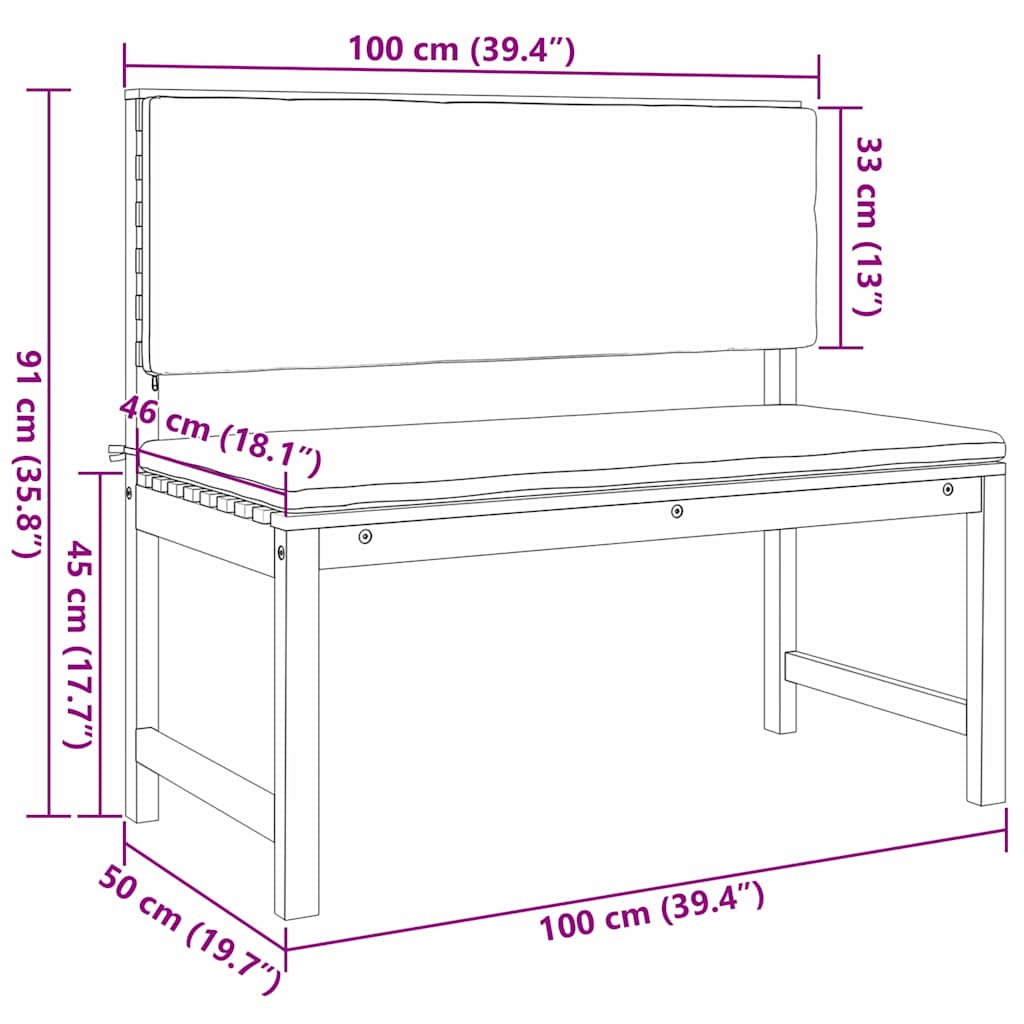 Bistro set za vrt 5 pcs Smeđa Čvrsto drvo akacije