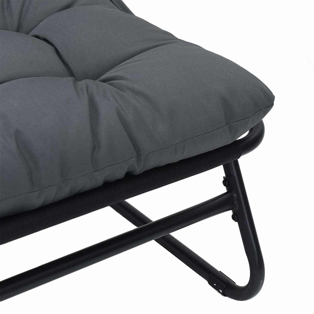 Vrtni namještaj s jastukom 2 pcs Crna 60,5 x 81 x 71 cm