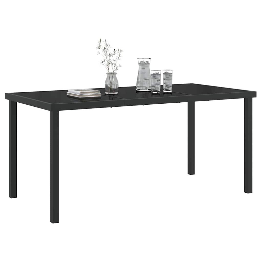 Stol za vrt Crna 160 x 80 x 73 cm Metal