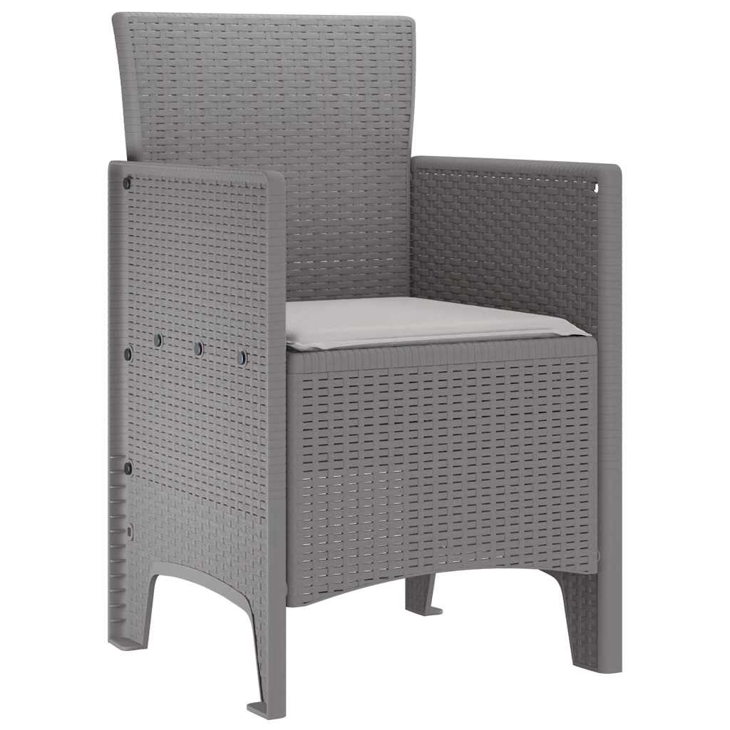 Vrtna stolica 2 pcs Svijetlo siva 53 x 49 x 85 cm Polipropilen