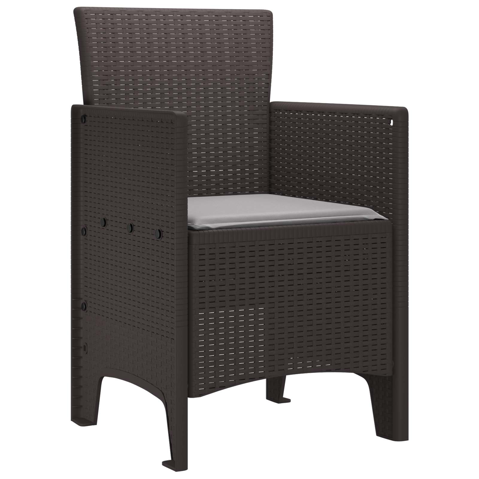 Vrtna stolica 4 pcs Smeđa 53 x 49 x 85 cm Polipropilen